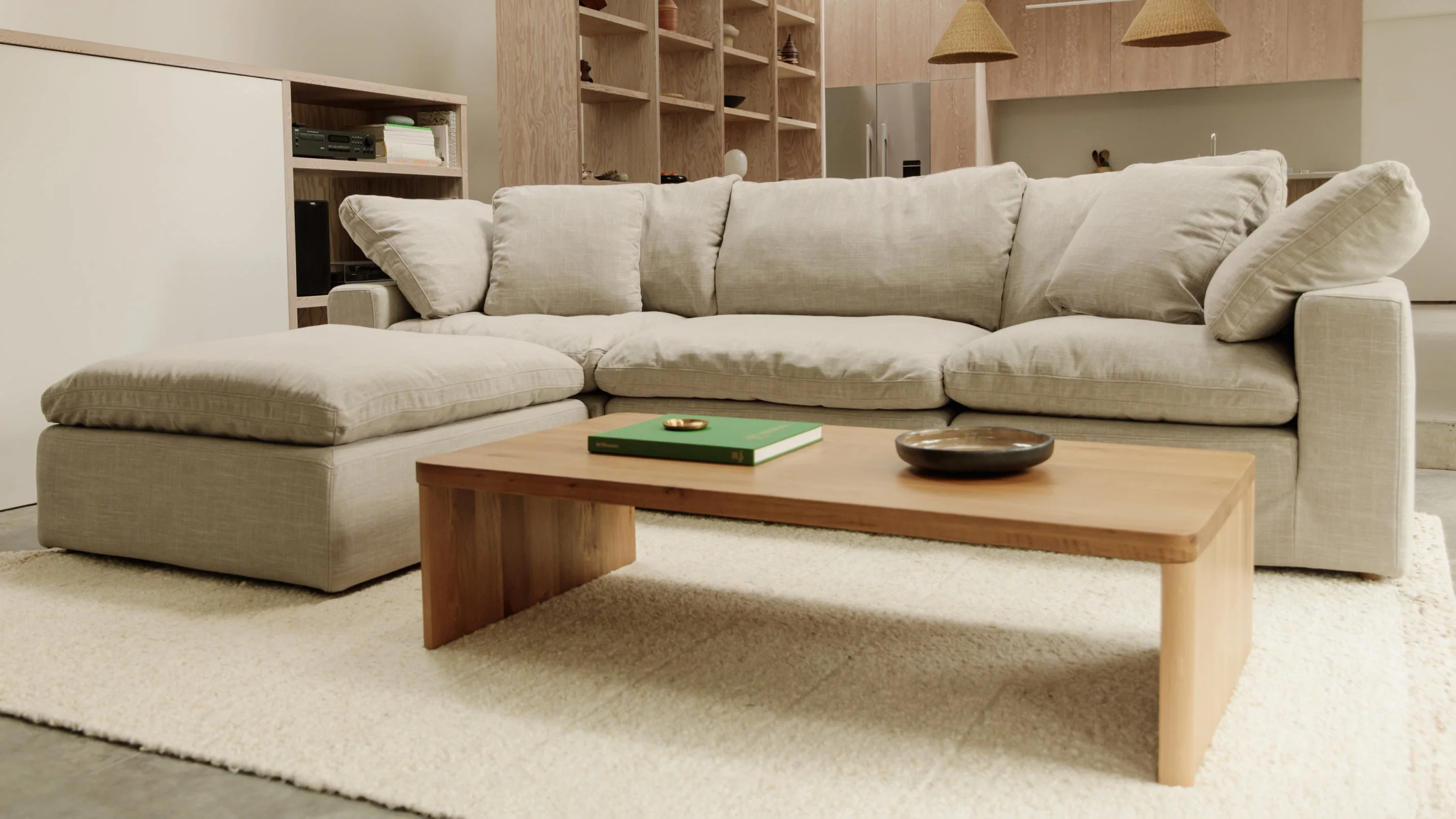 Movie Night™ 4-Piece Modular Sectional, Standard, Light Pebble - Image 3