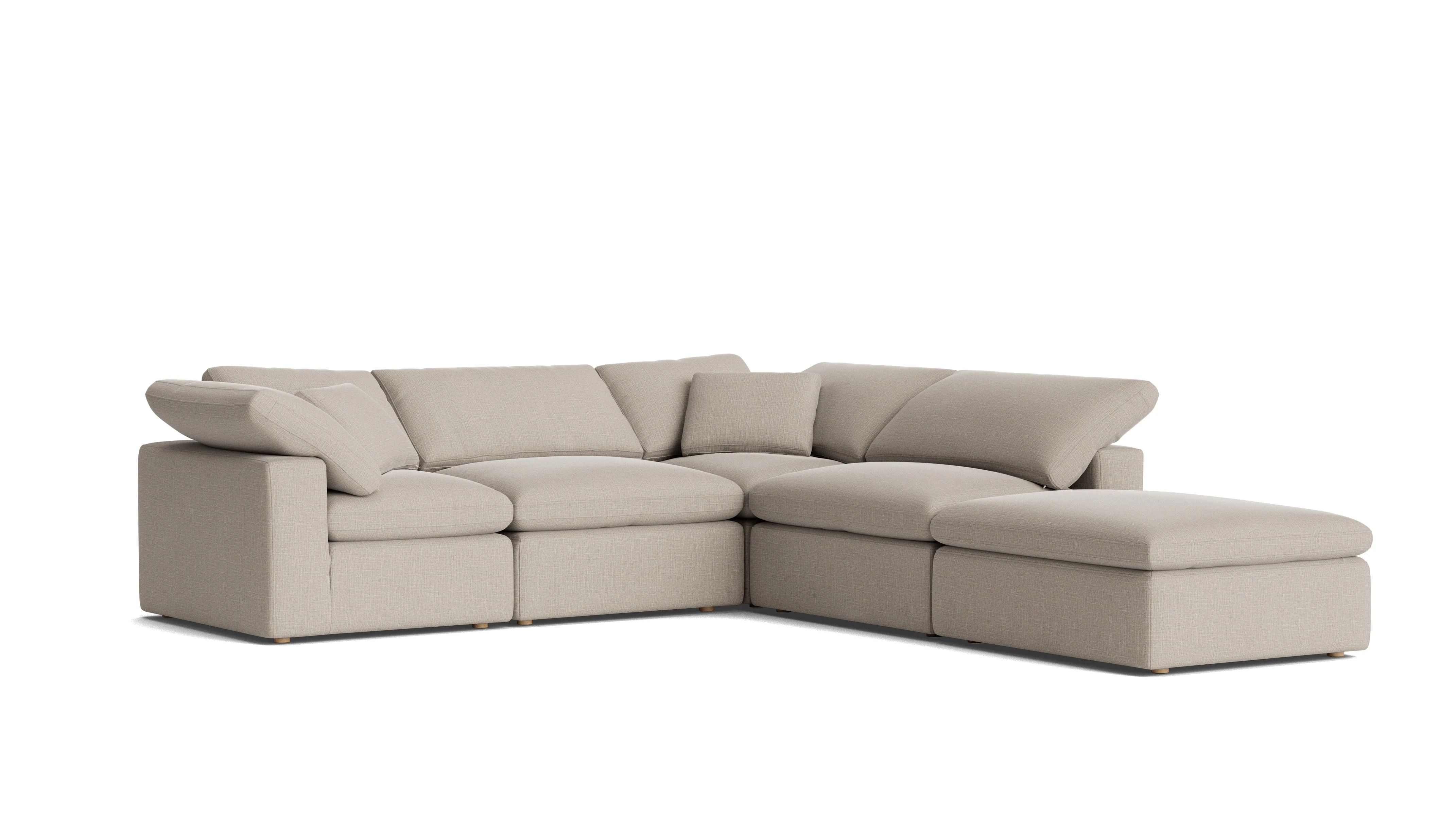 Movie Night™ 5-Piece Modular Sectional, Standard, Light Pebble - Image 4