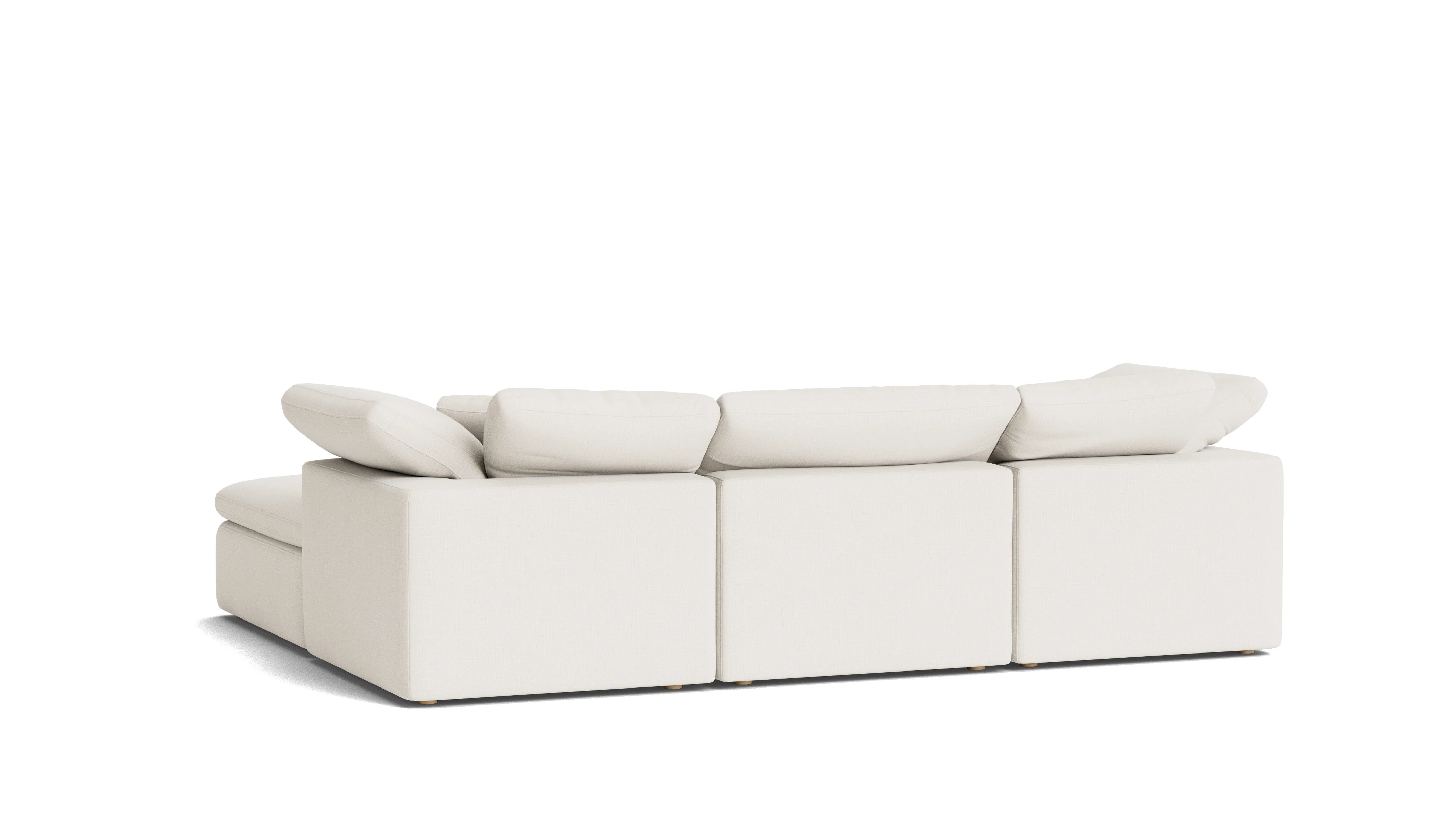 Movie Night™ 5-Piece Modular U-Shaped Sectional, Standard, Cream Linen - Image 6