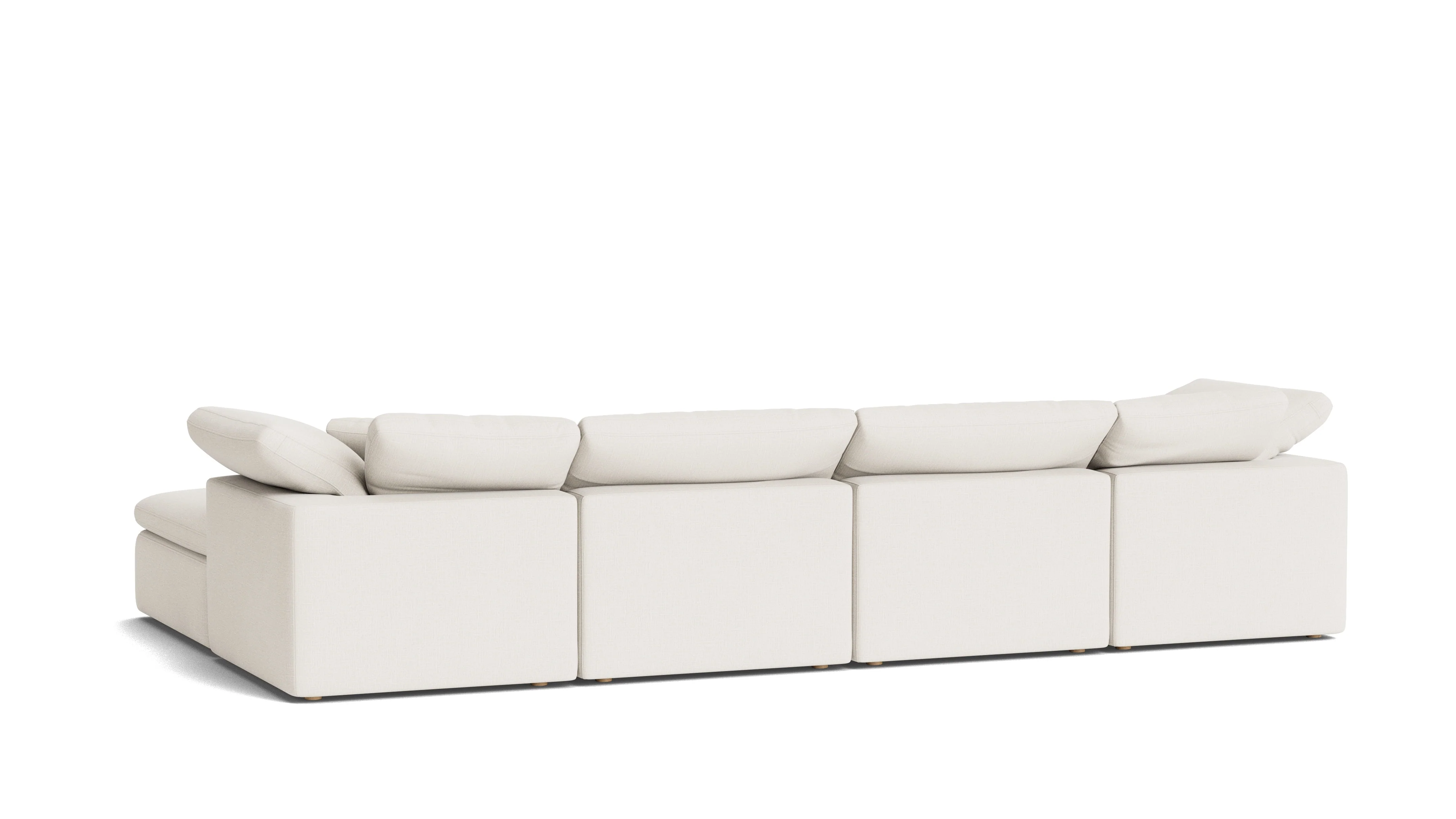 Movie Night™ 6-Piece Modular U-Shaped Sectional, Standard, Cream Linen - Image 6