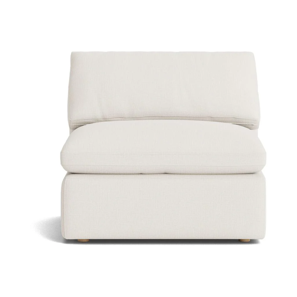 Movie Night™ Armless Chair, Standard, Cream Linen