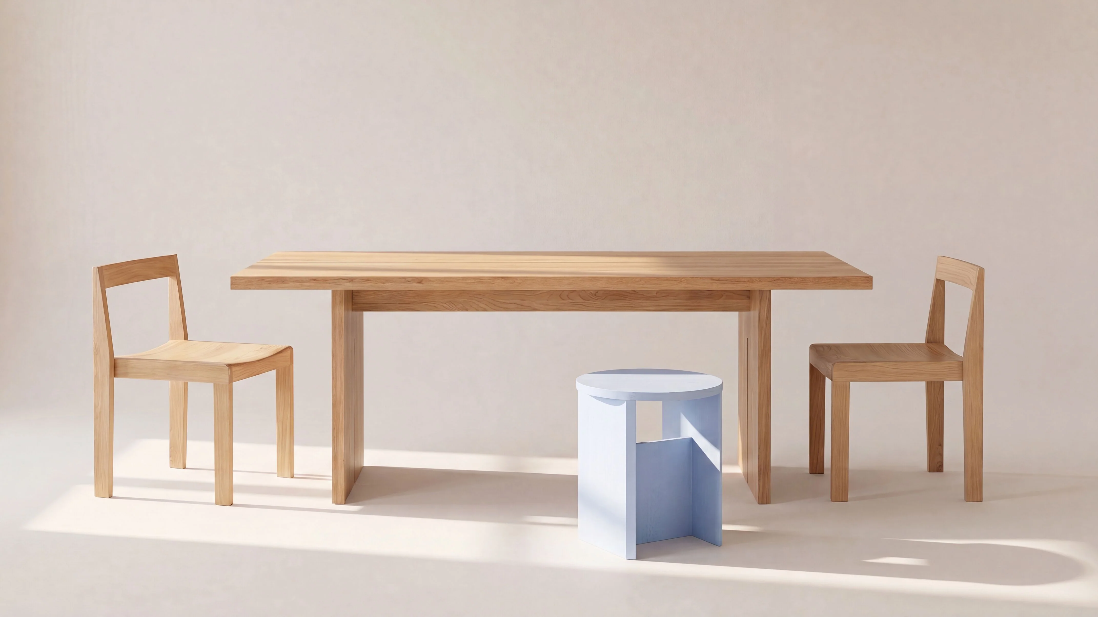 Plane Dining Table, Seats 6-8 People, Oak - Image 5