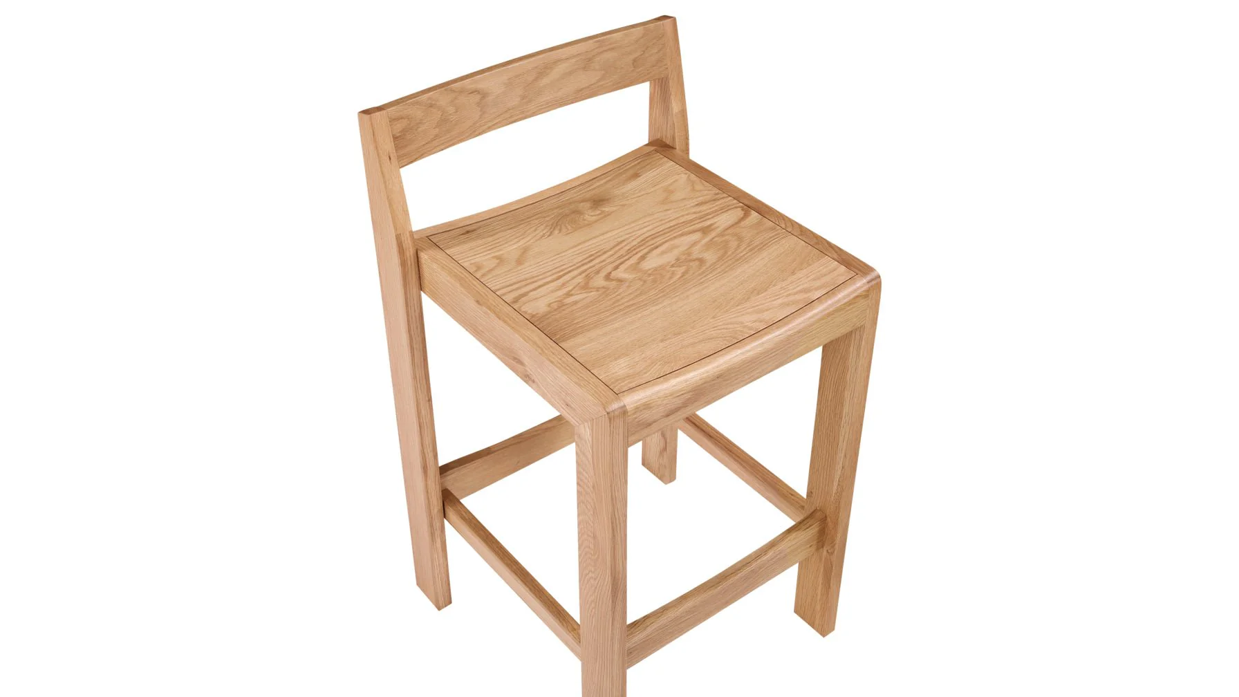Plane Stool, Counter, Oak - Image 9