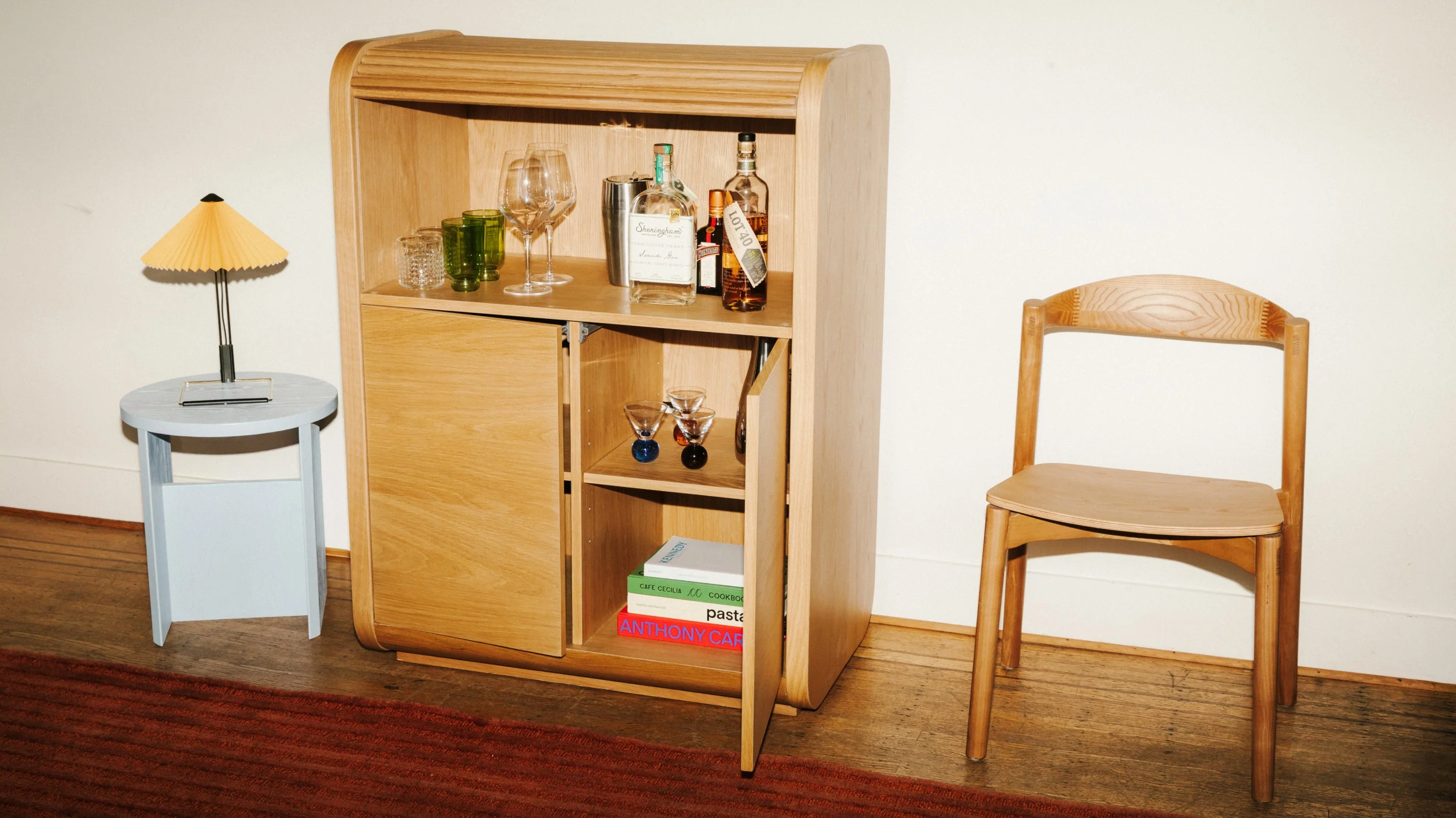 Roll Out Cabinet, White Oak - Image 3