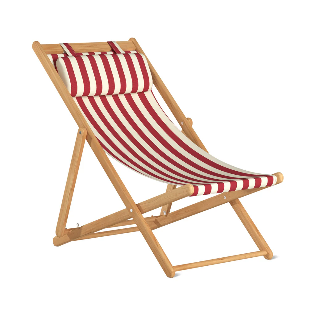 Settle In Outdoor Patio Chair, Large, Scarlet Stripe