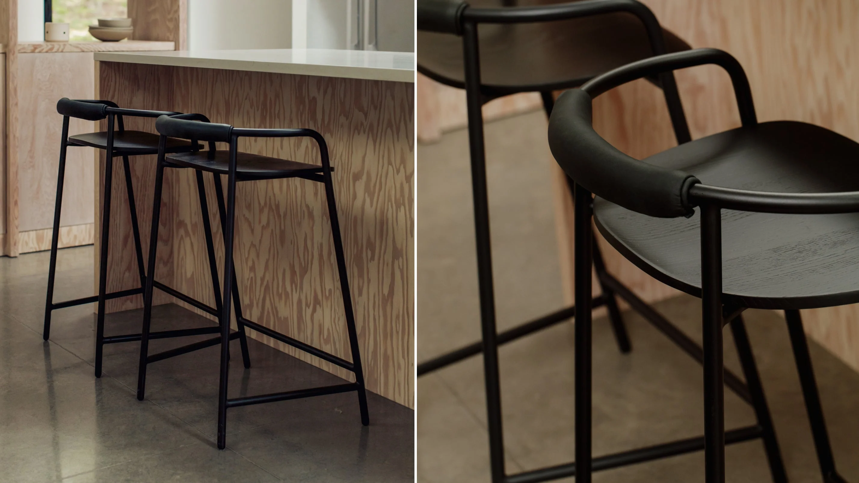 Slow Mornings Stool, Counter, Black/Black Metal - Image 3