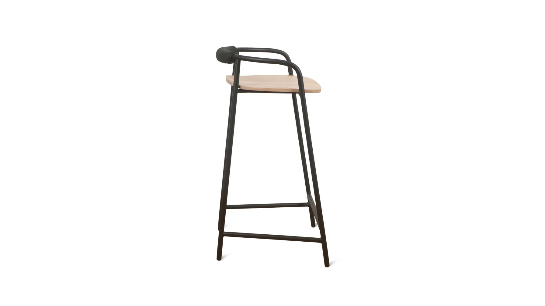 Slow Mornings Stool, Counter, Natural/Black Metal - Image 4