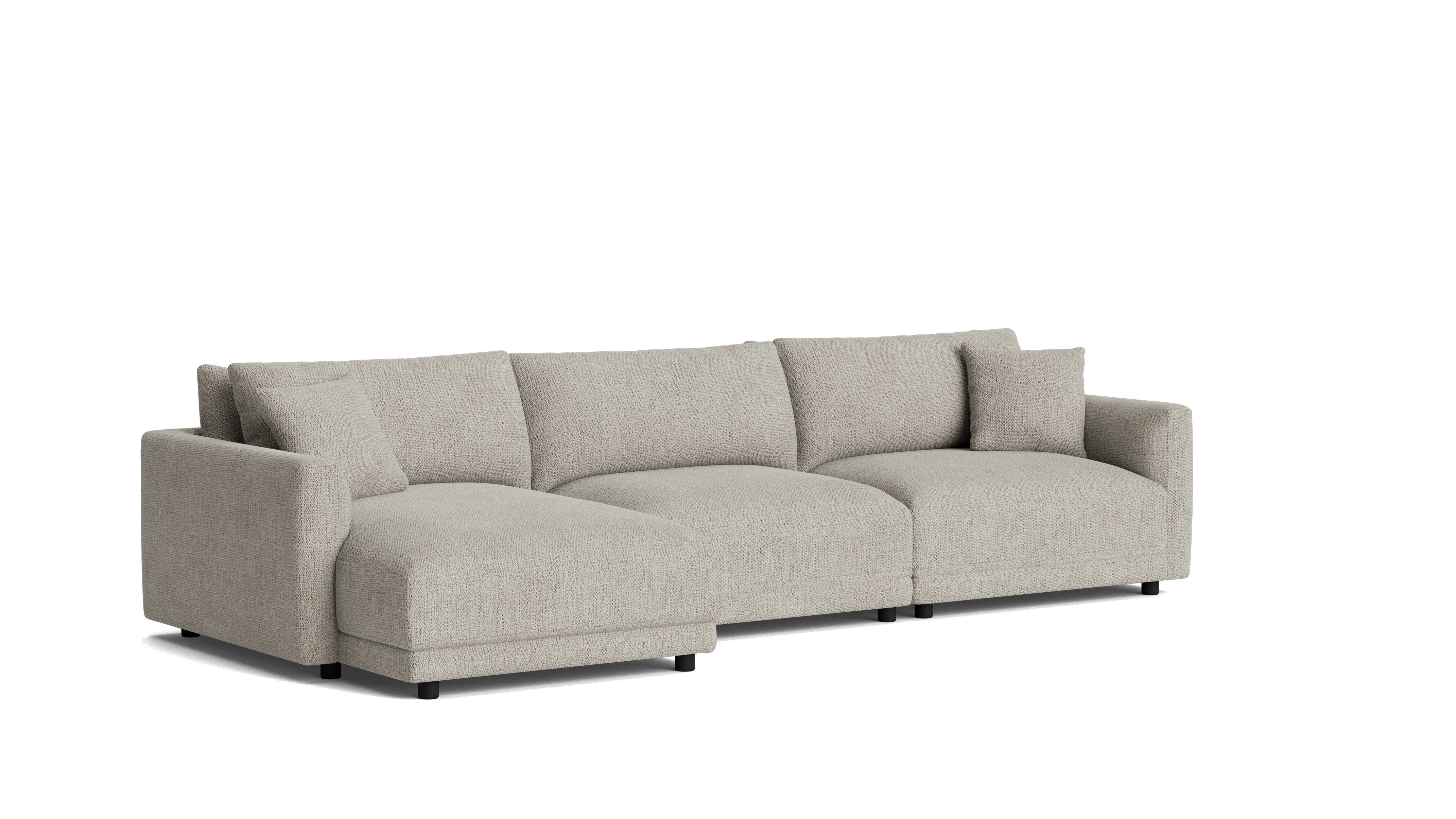 Soft Spot 3-Piece Modular Sectional Left, Oatmeal - Image 3