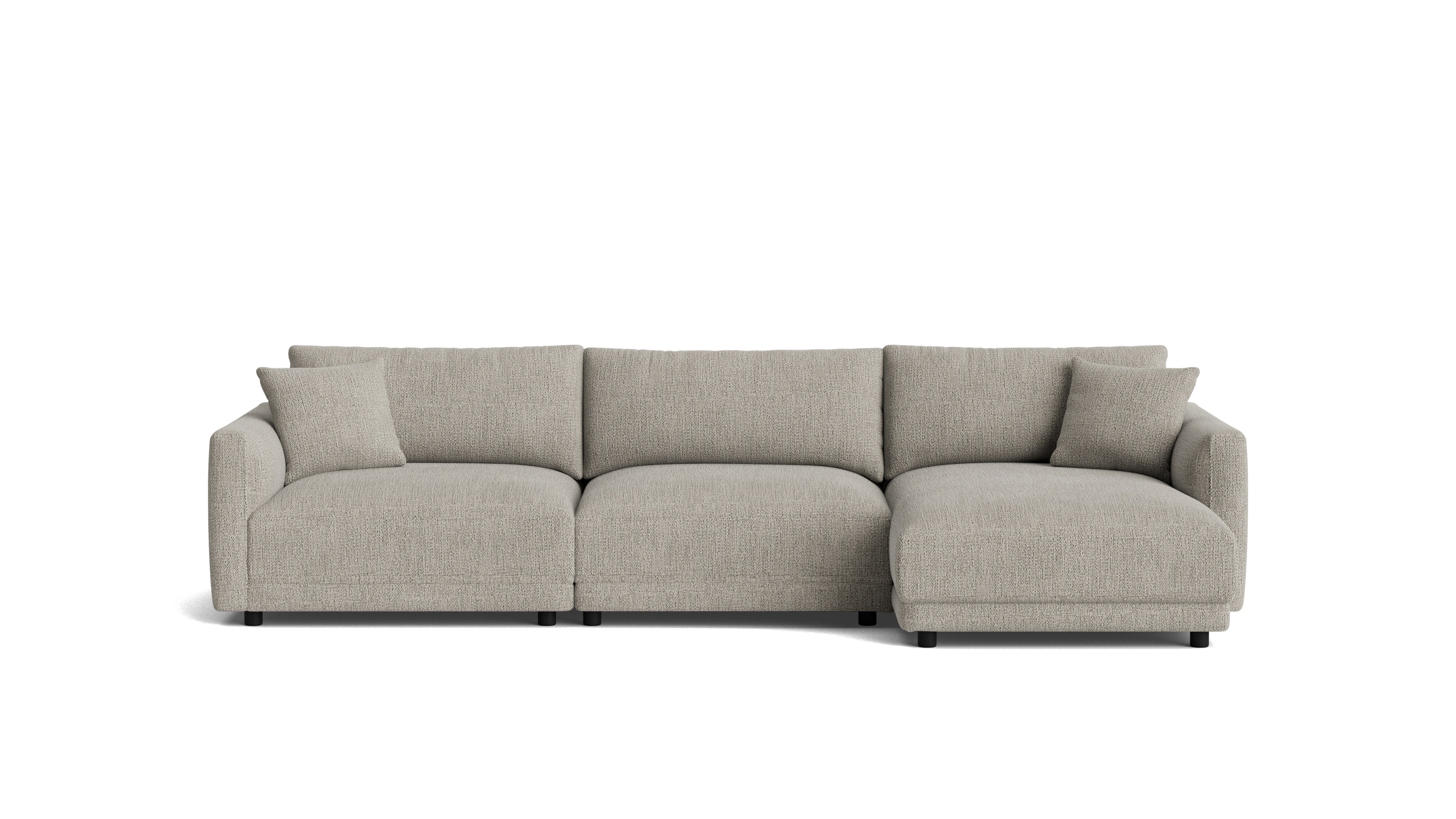Soft Spot 3-Piece Modular Sectional Right, Oatmeal - Image 2