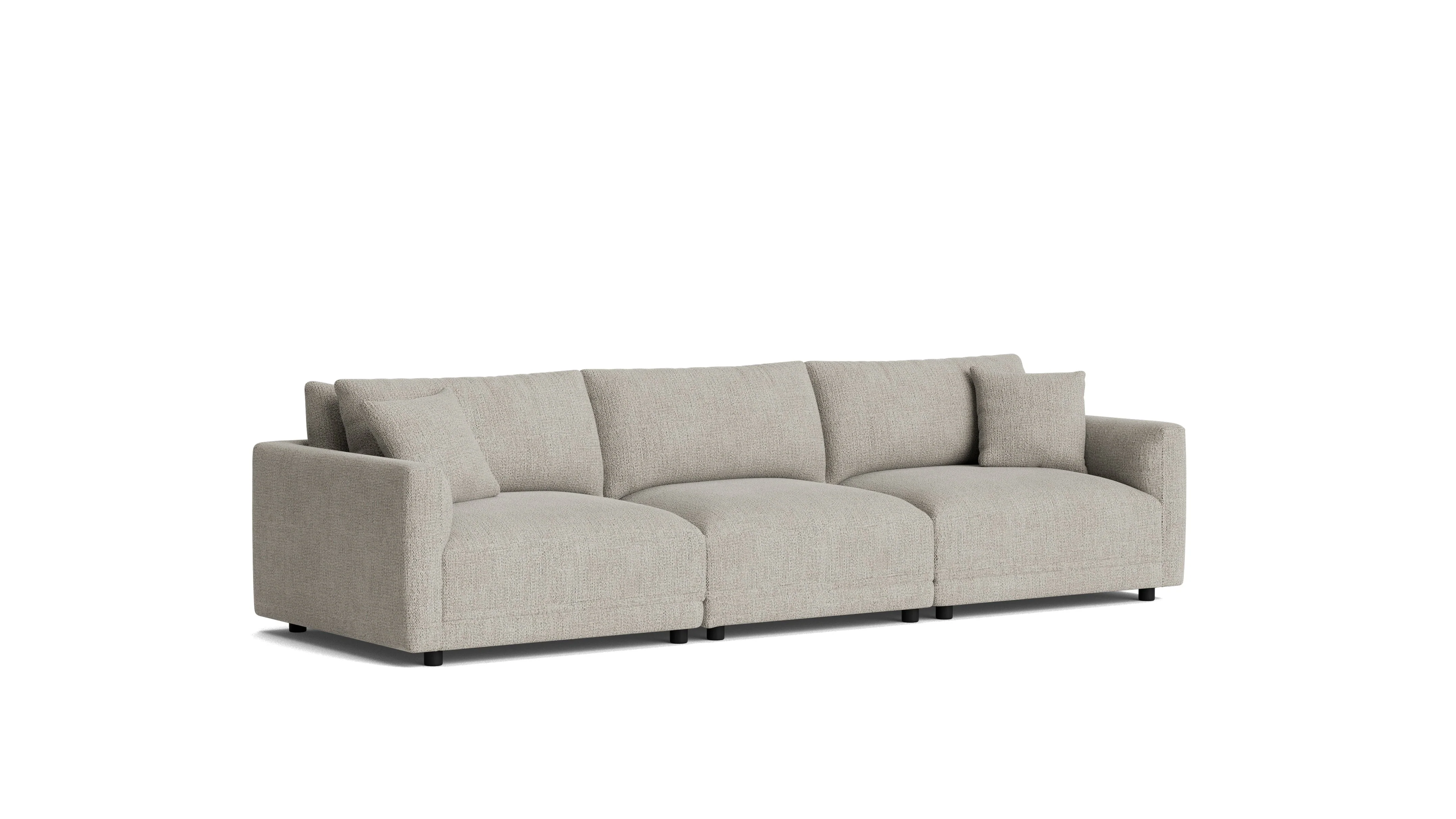 Soft Spot 3-Piece Modular Sofa, Oatmeal - Image 3