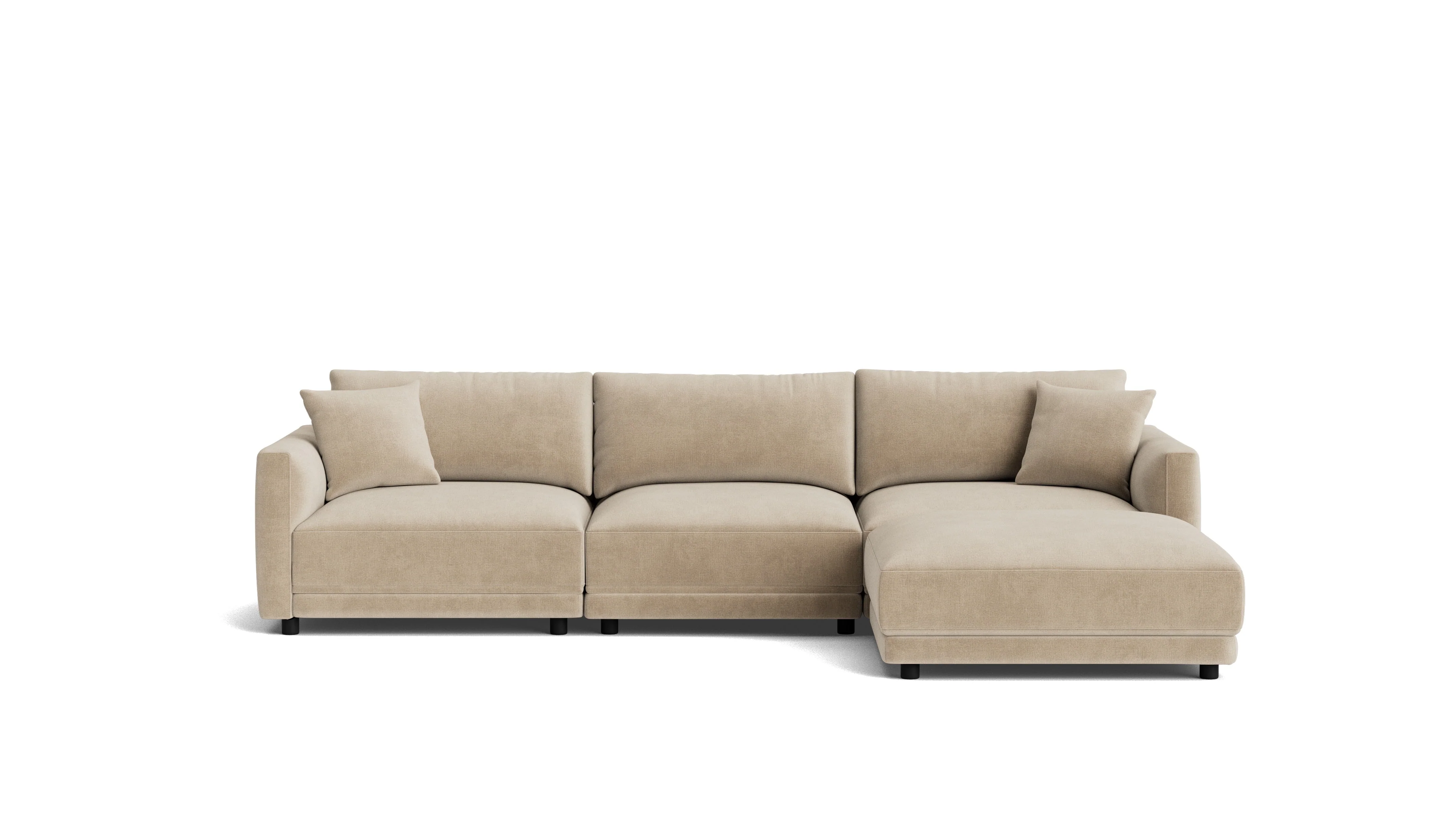 Soft Spot 4-Piece Modular Sectional, Cashew - Image 2