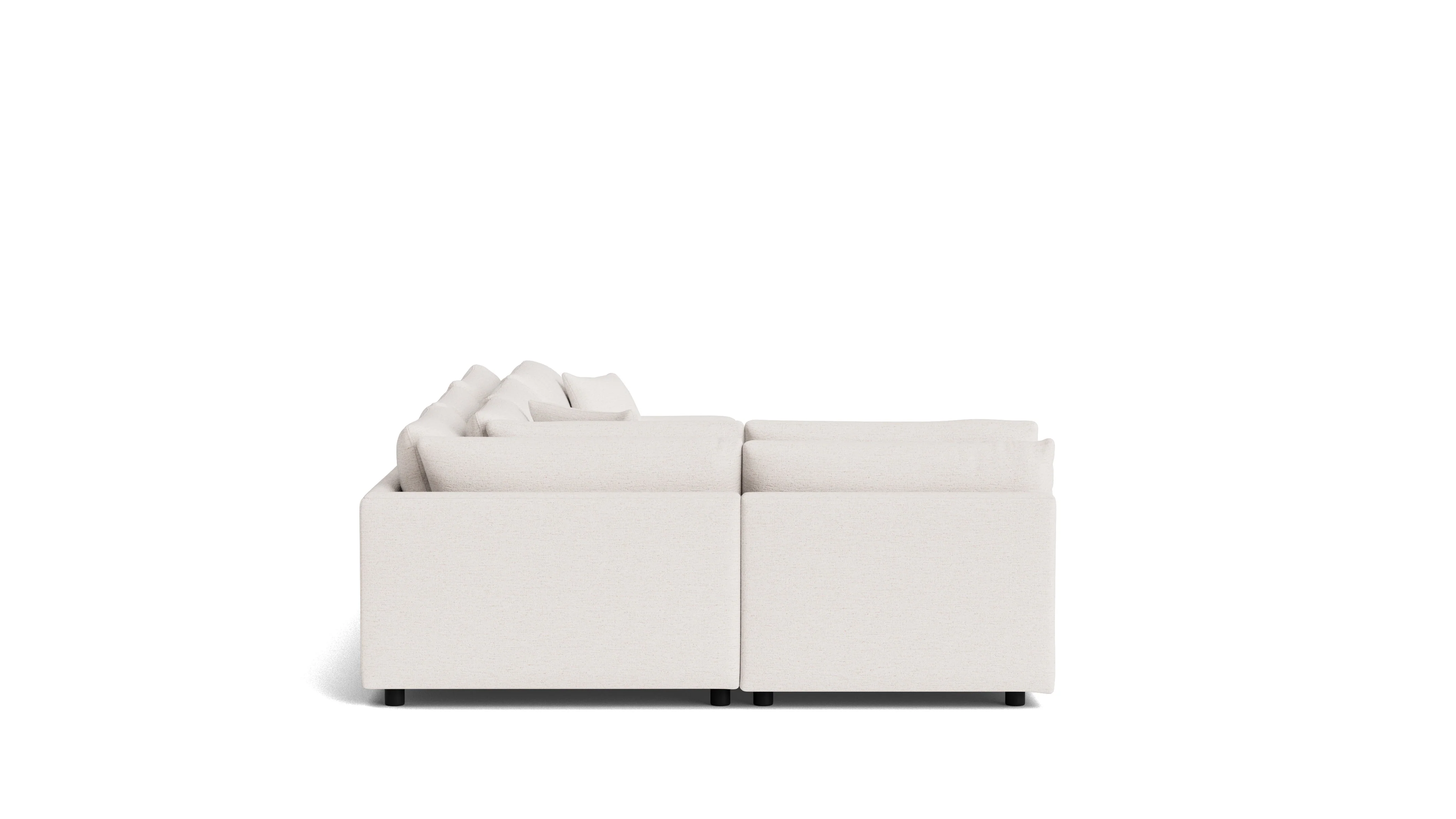 Soft Spot 4-Piece Modular Sectional Left, Nomad Snow - Image 4