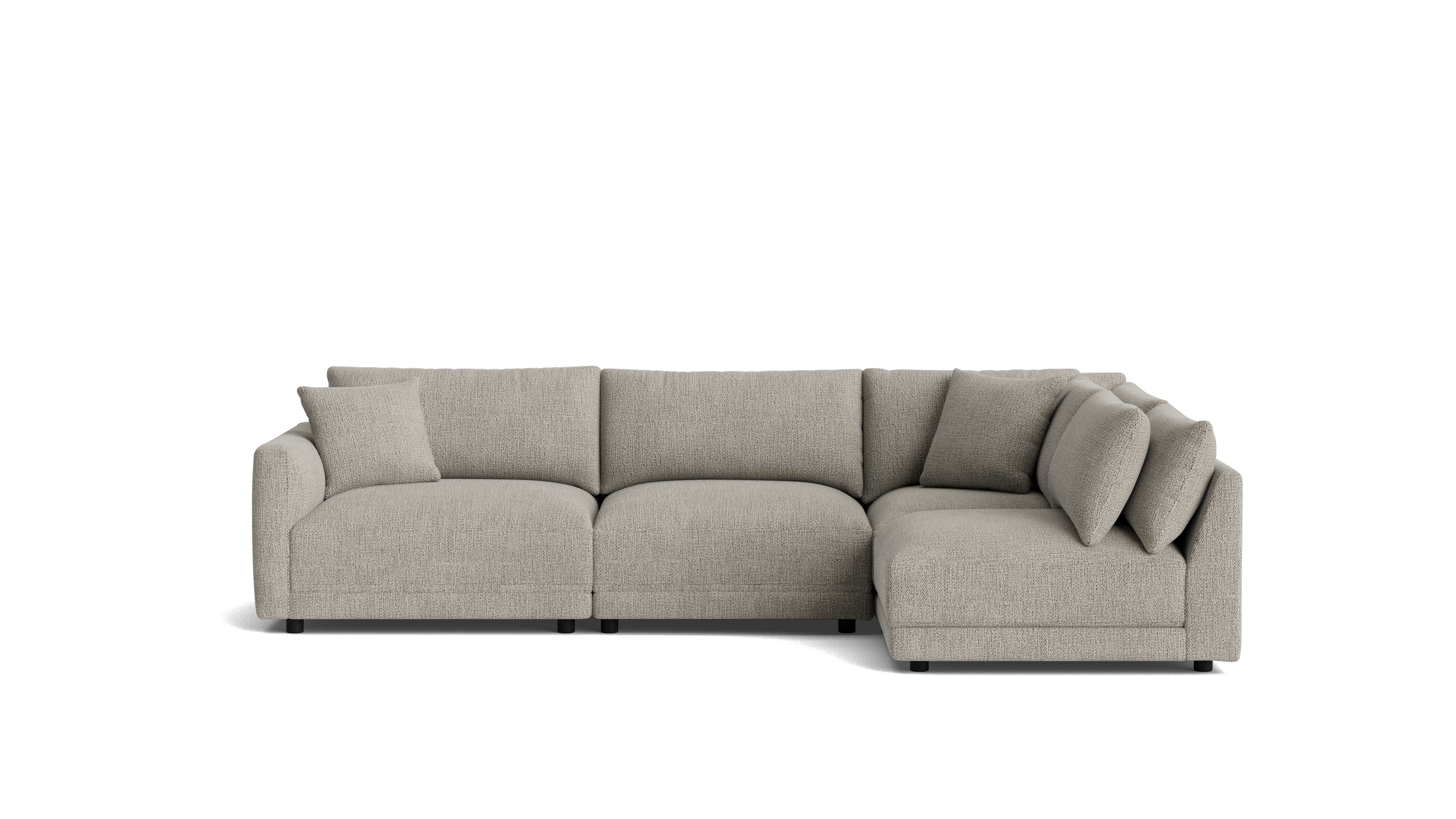 Soft Spot 4-Piece Modular Sectional Right, Oatmeal - Image 2