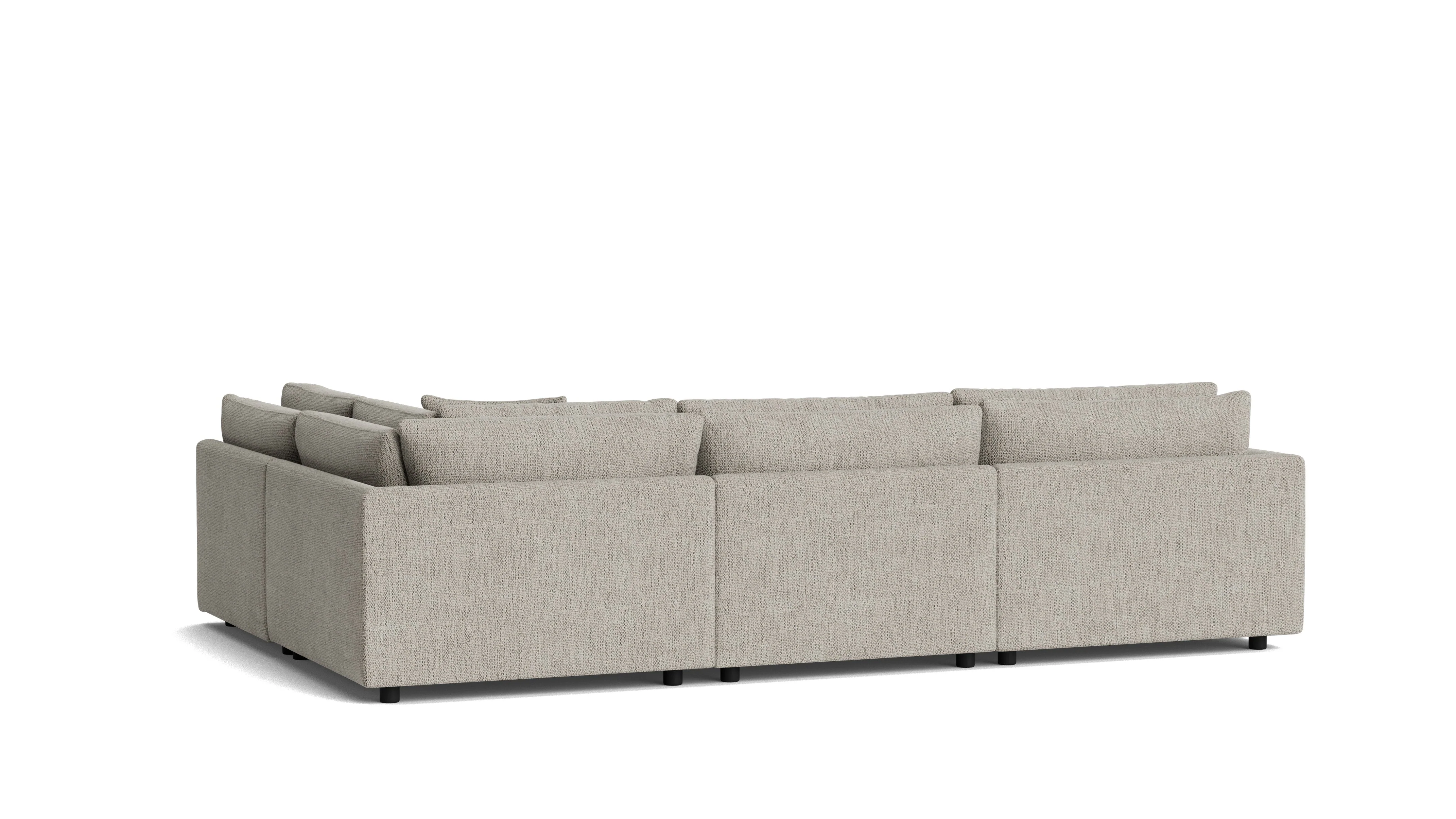 Soft Spot 4-Piece Modular Sectional Right, Oatmeal - Image 5