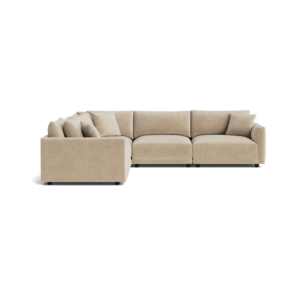 Soft Spot 5-Piece Modular Sectional Closed, Cashew