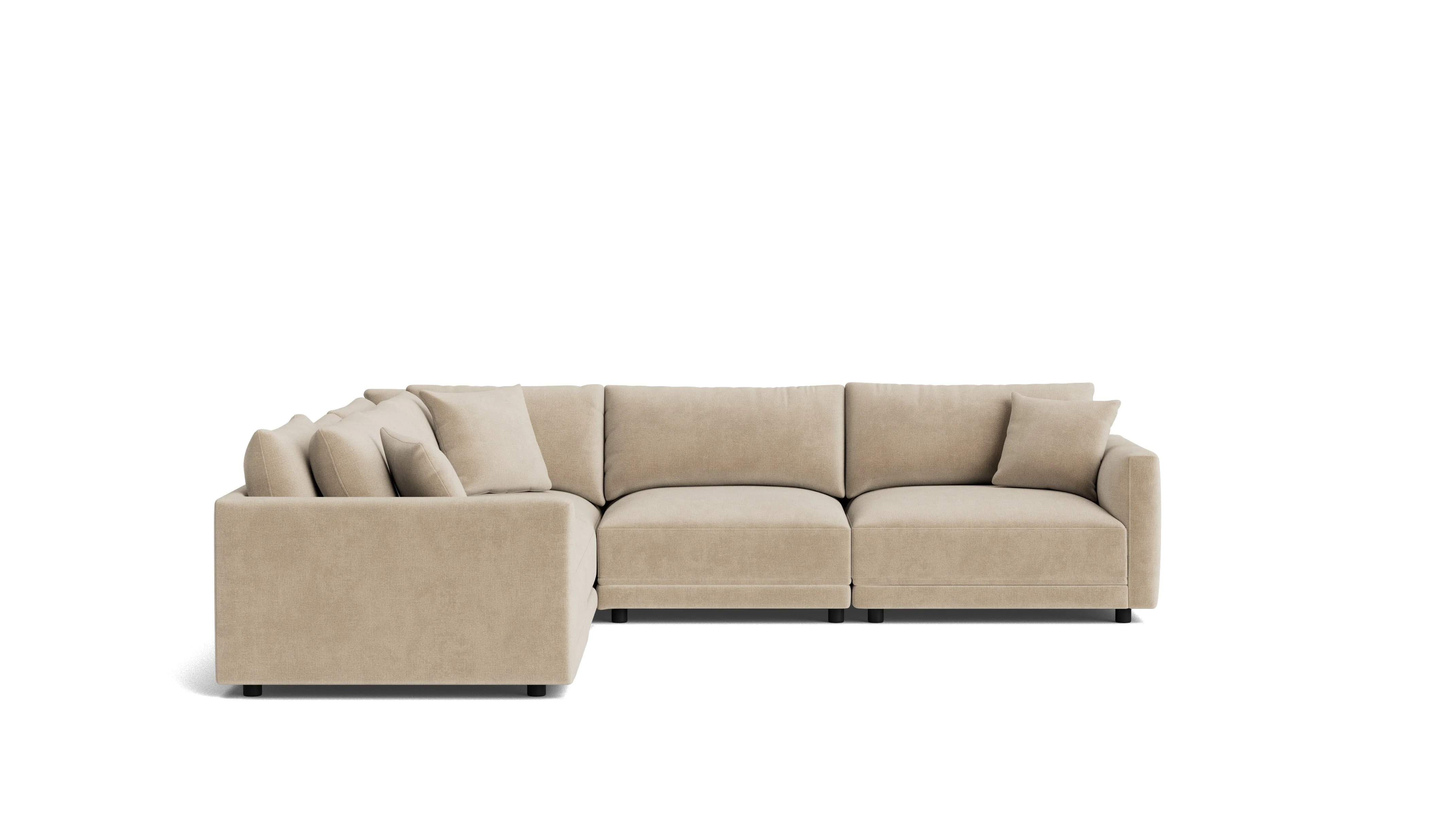 Soft Spot 5-Piece Modular Sectional Closed, Cashew - Image 2