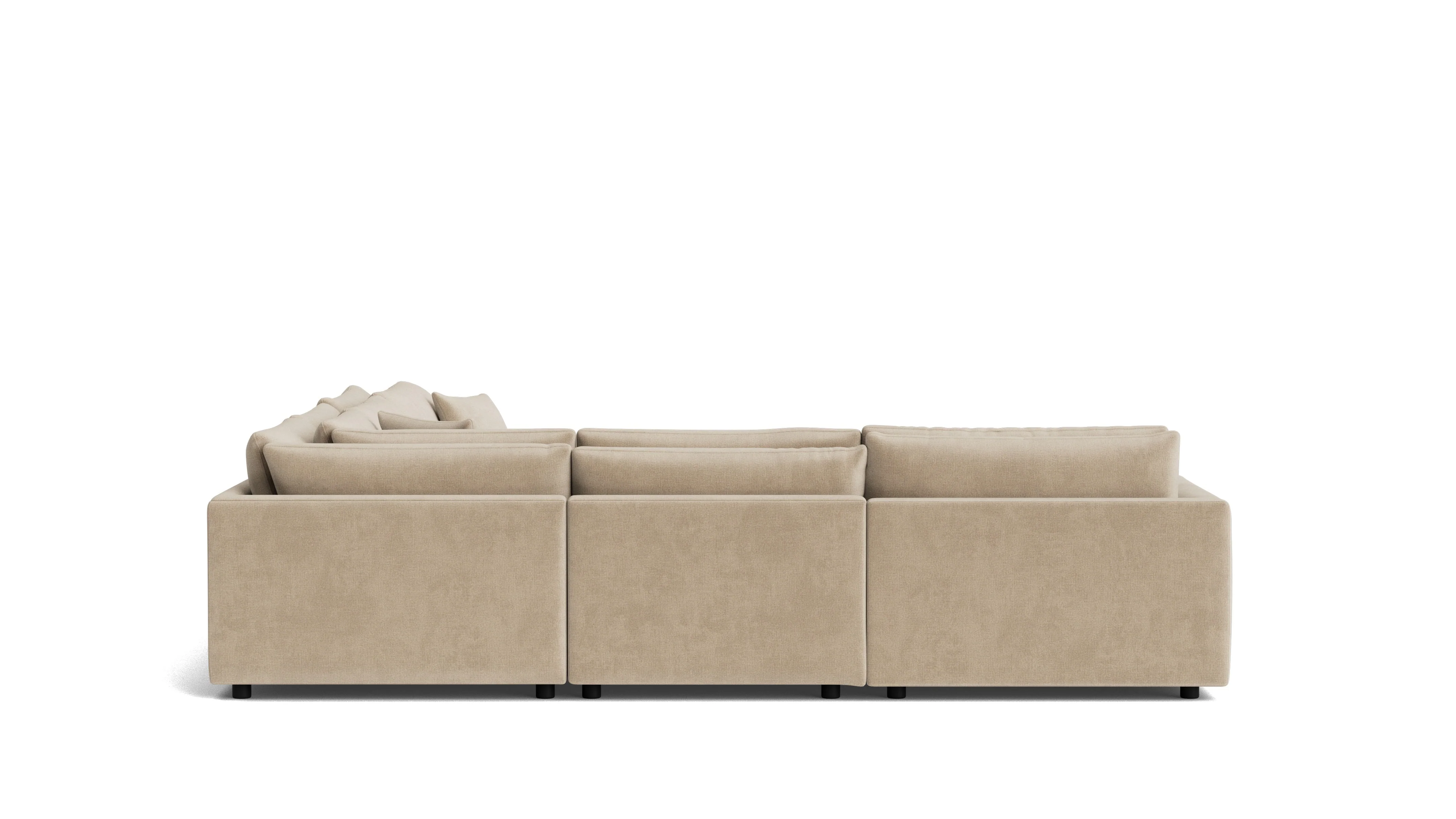 Soft Spot 5-Piece Modular Sectional Closed, Cashew - Image 5