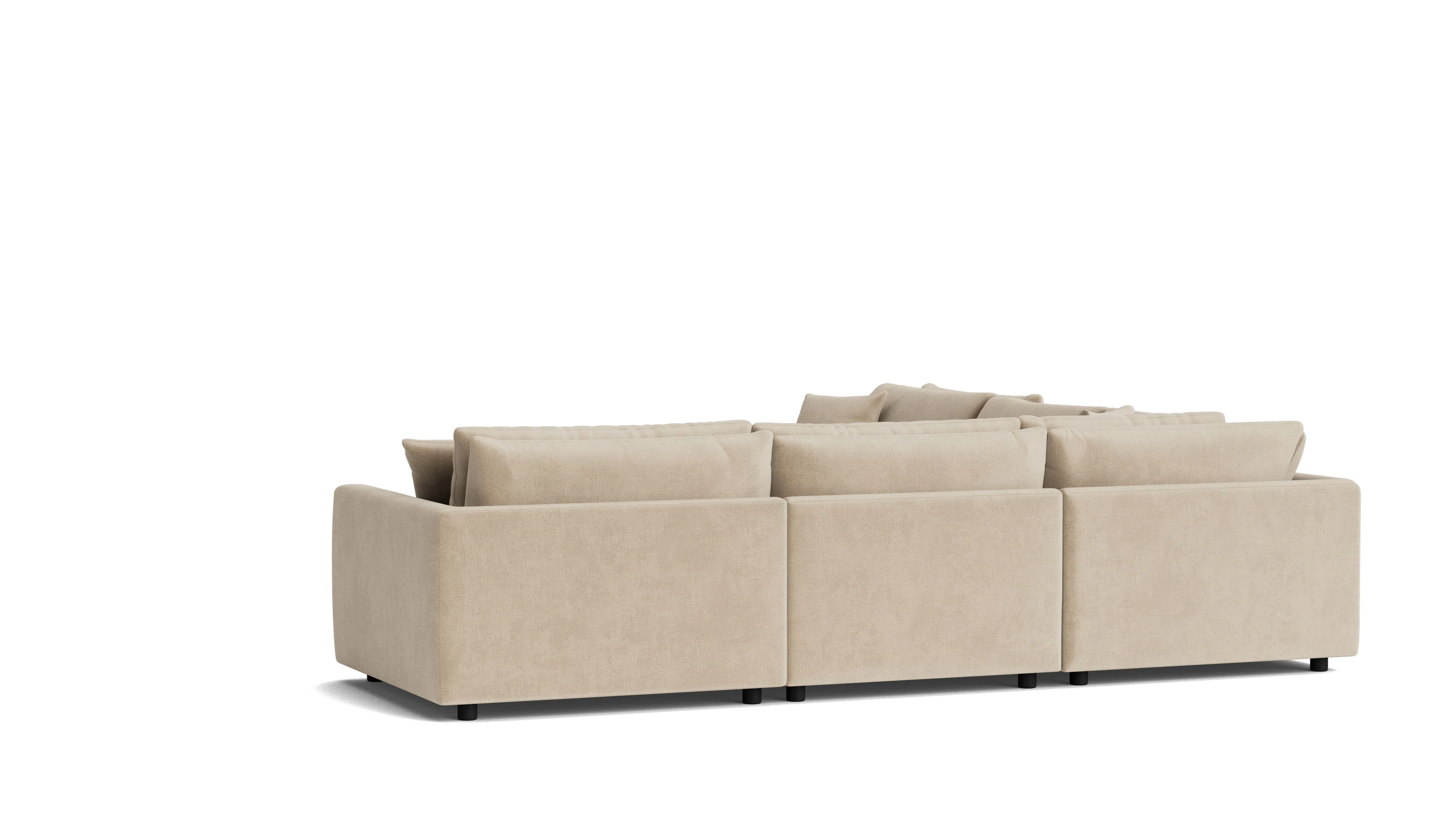 Soft Spot 5-Piece Modular Sectional Closed, Cashew - Image 6