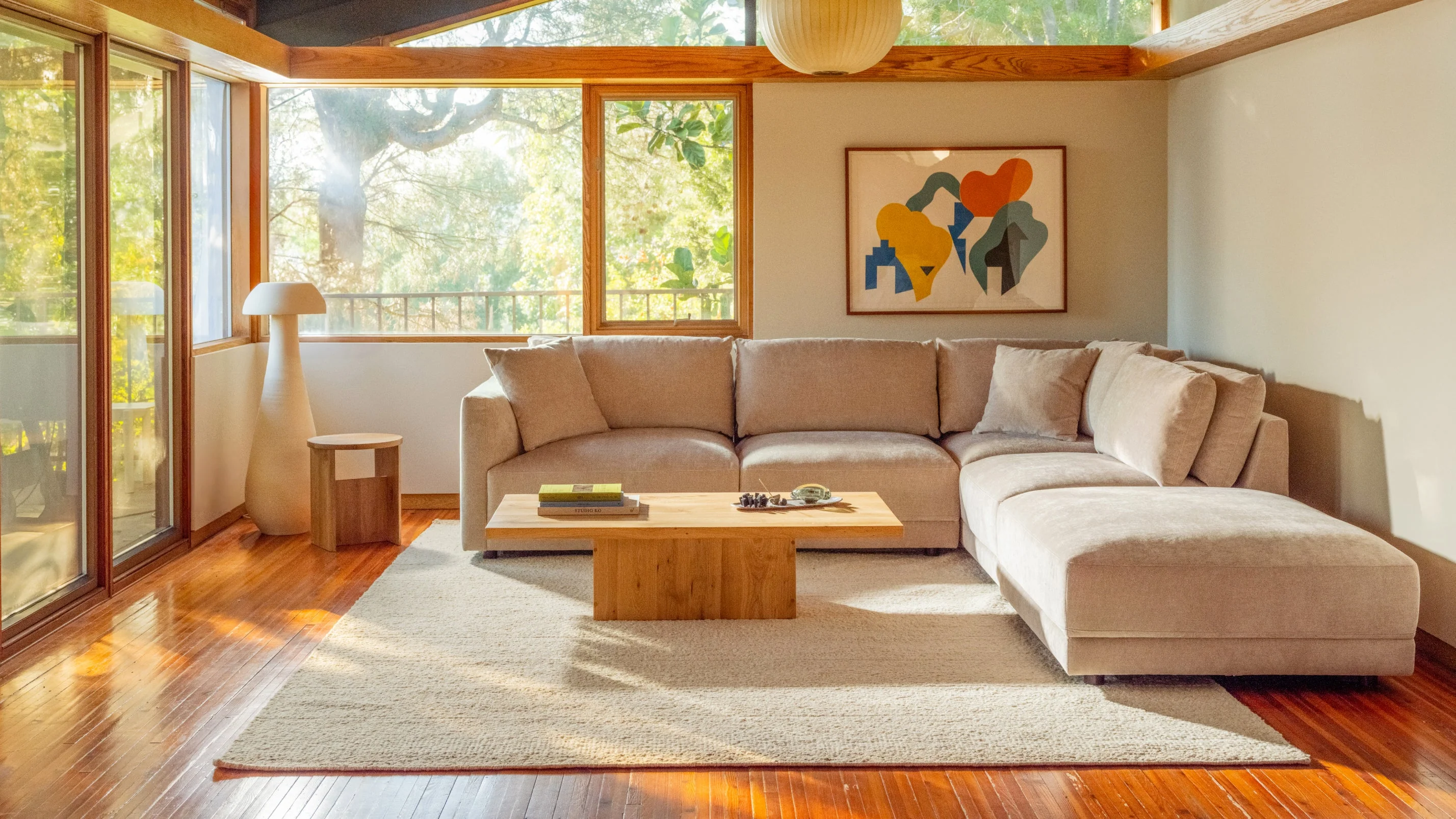 Soft Spot 5-Piece Modular Sectional Closed, Cashew - Image 8