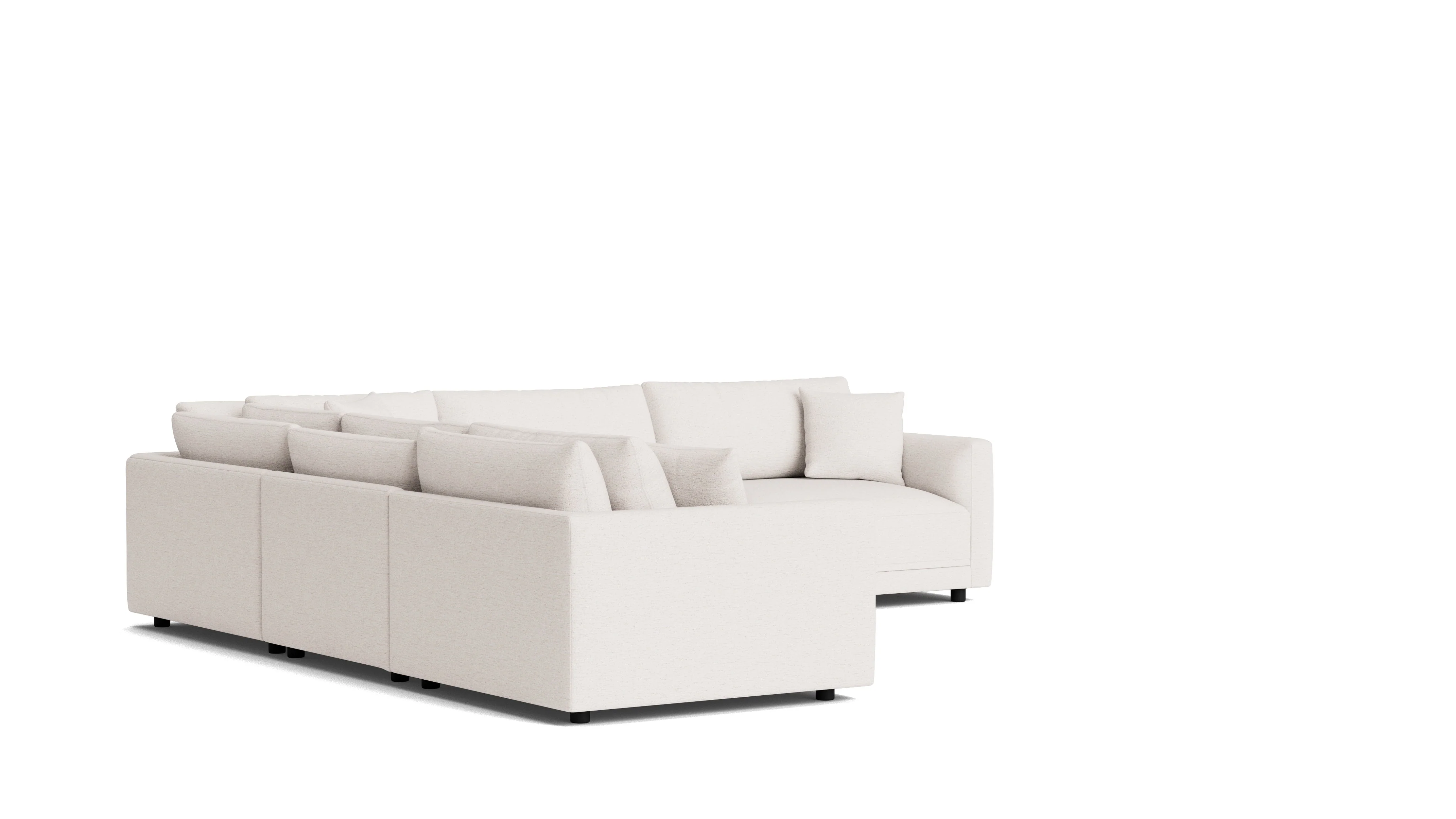 Soft Spot 5-Piece Modular Sectional Closed, Nomad Snow - Image 3
