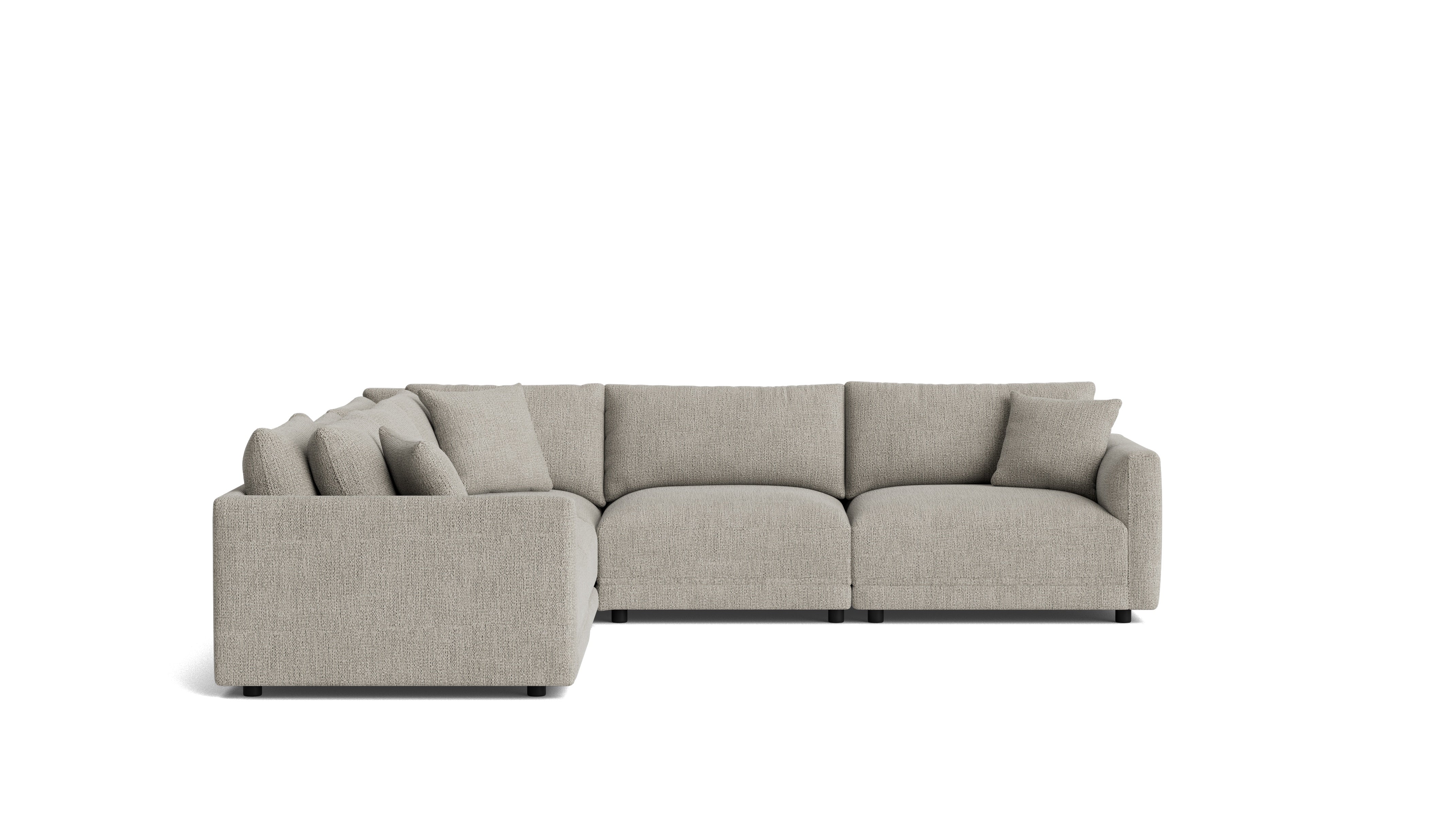 Soft Spot 5-Piece Modular Sectional Closed, Oatmeal - Image 2