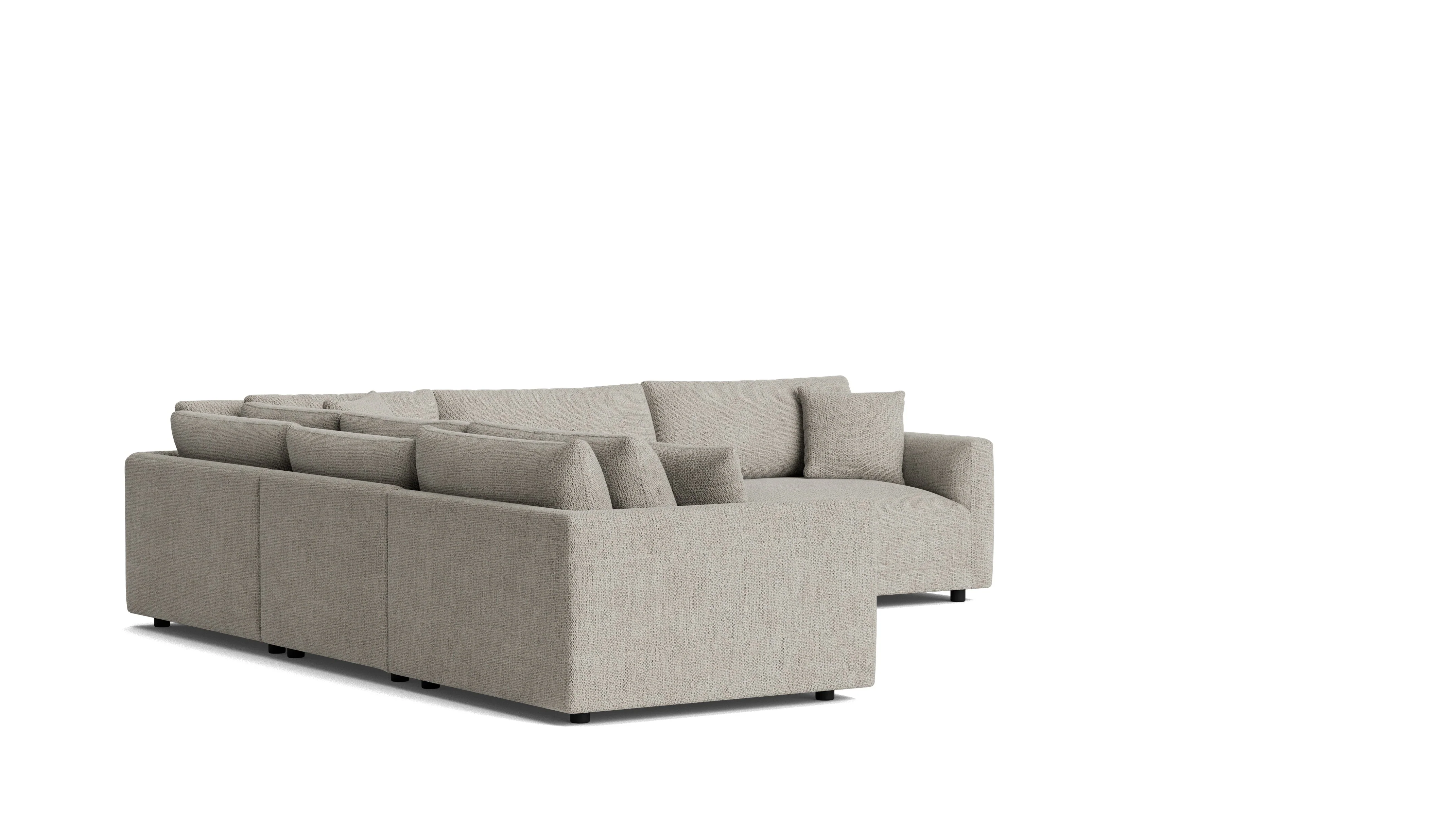Soft Spot 5-Piece Modular Sectional Closed, Oatmeal - Image 3