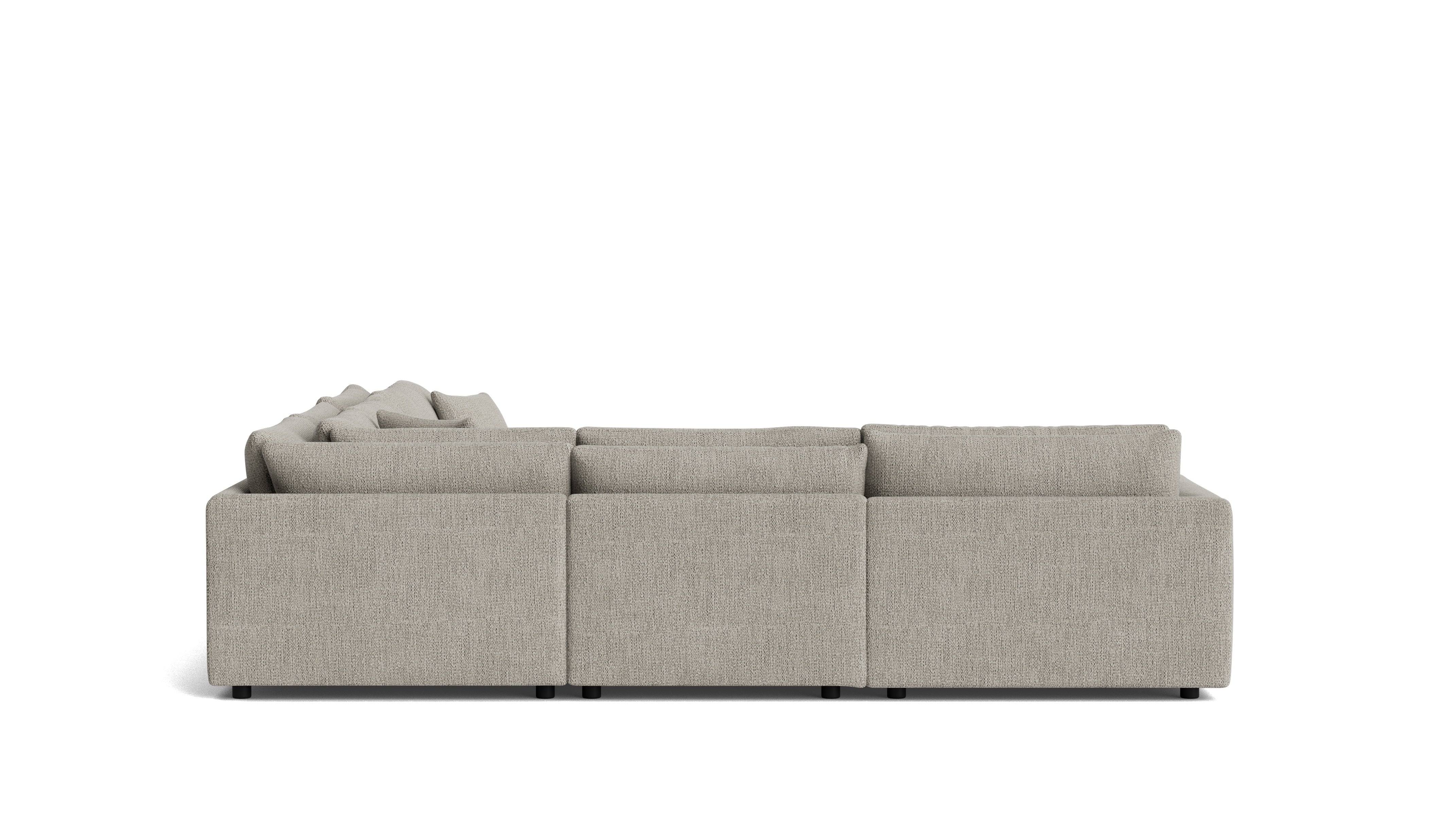 Soft Spot 5-Piece Modular Sectional Closed, Oatmeal - Image 4