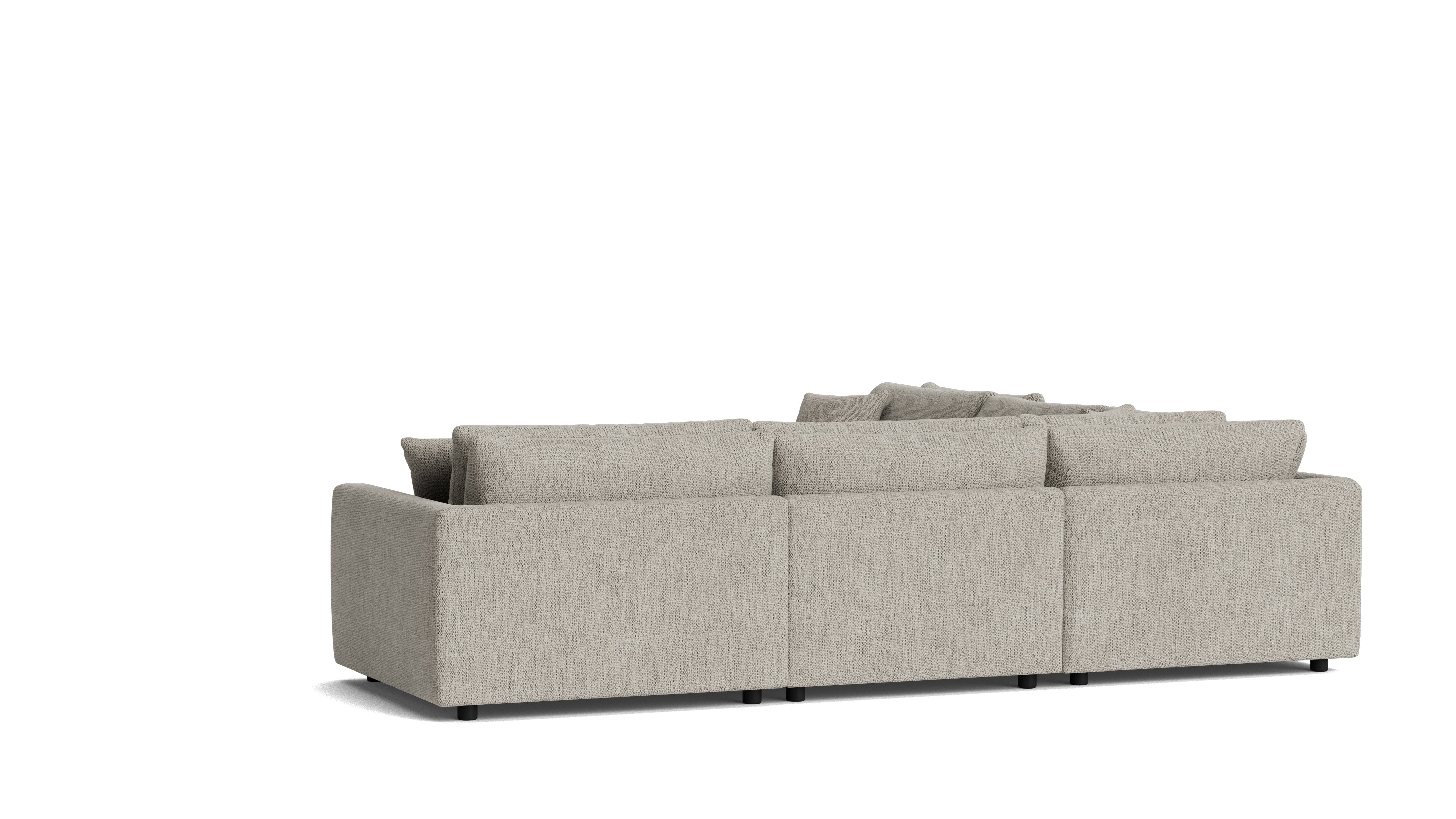 Soft Spot 5-Piece Modular Sectional Closed, Oatmeal - Image 5