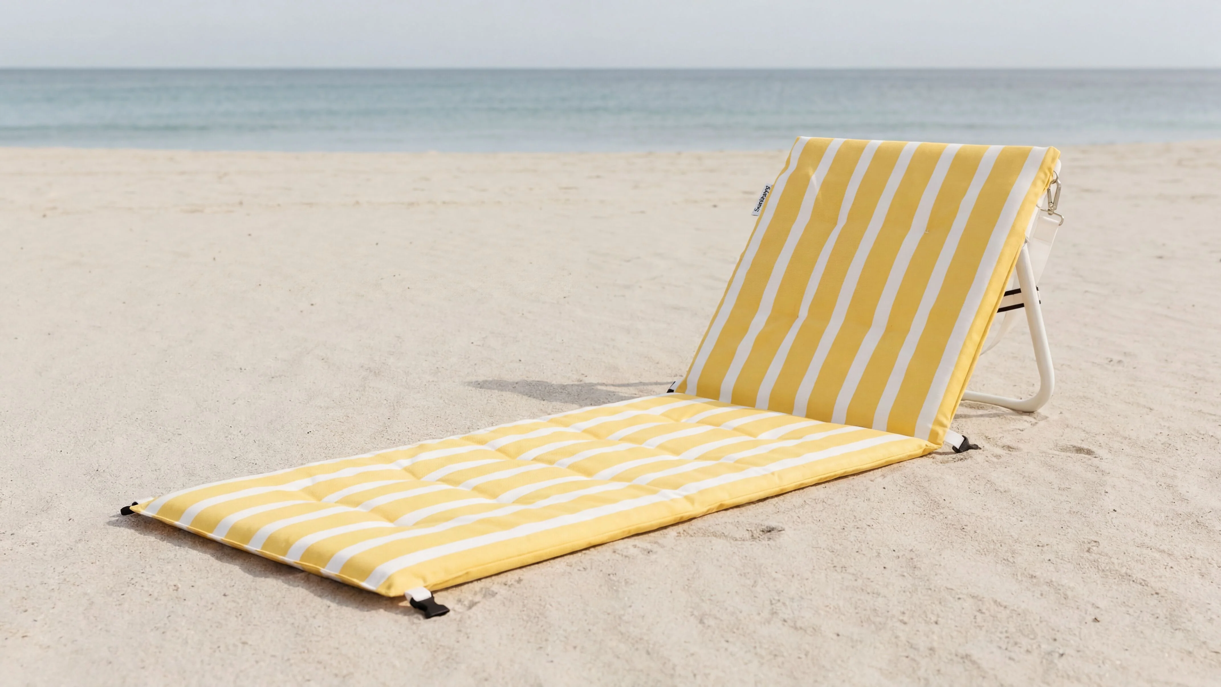Shore Thing Beach Mat, Lemon Stripe - Image 3