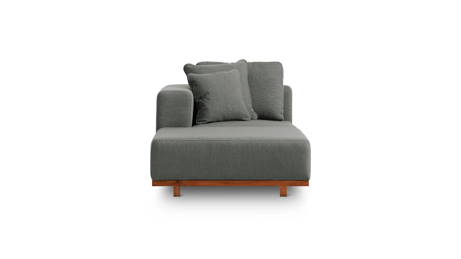 Sunny Days Outdoor Chaise, Left Facing, Pepper - Image 4