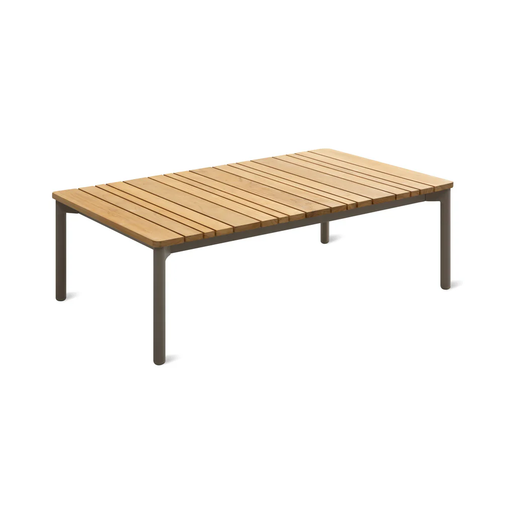 Sweet Escape Outdoor Coffee Table, Grey/Teak