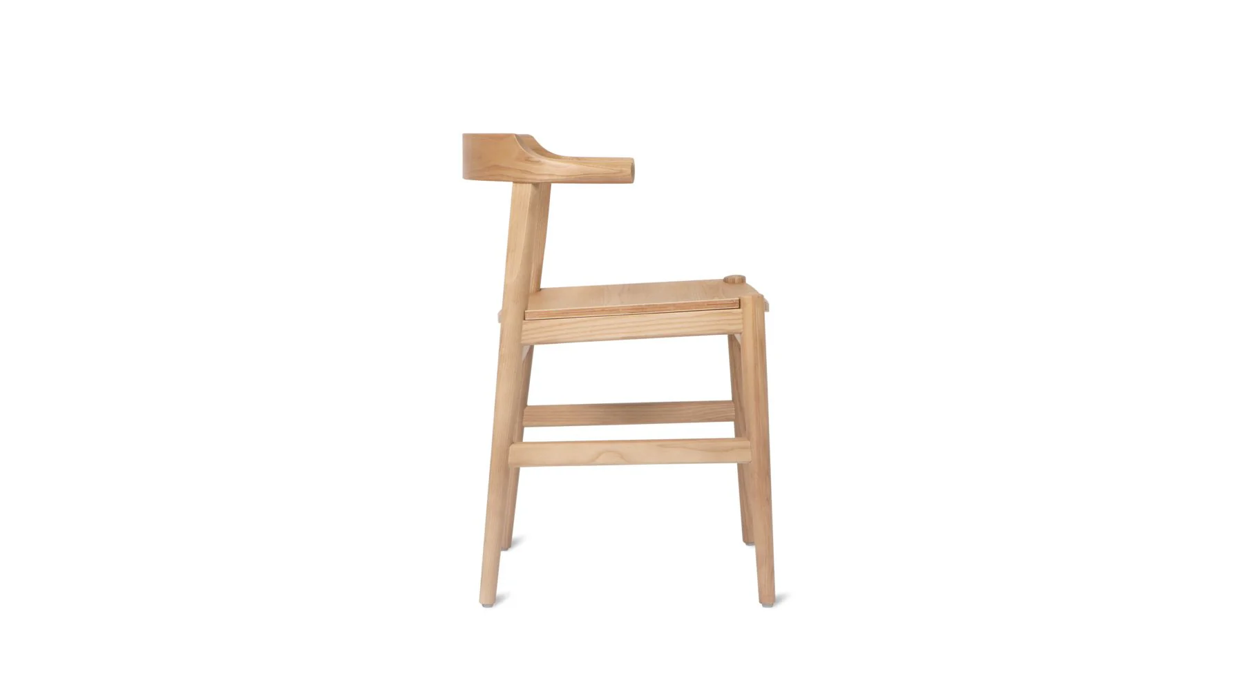 Tuck In Dining Chair, Wood Seat, Stained Oak - Image 7