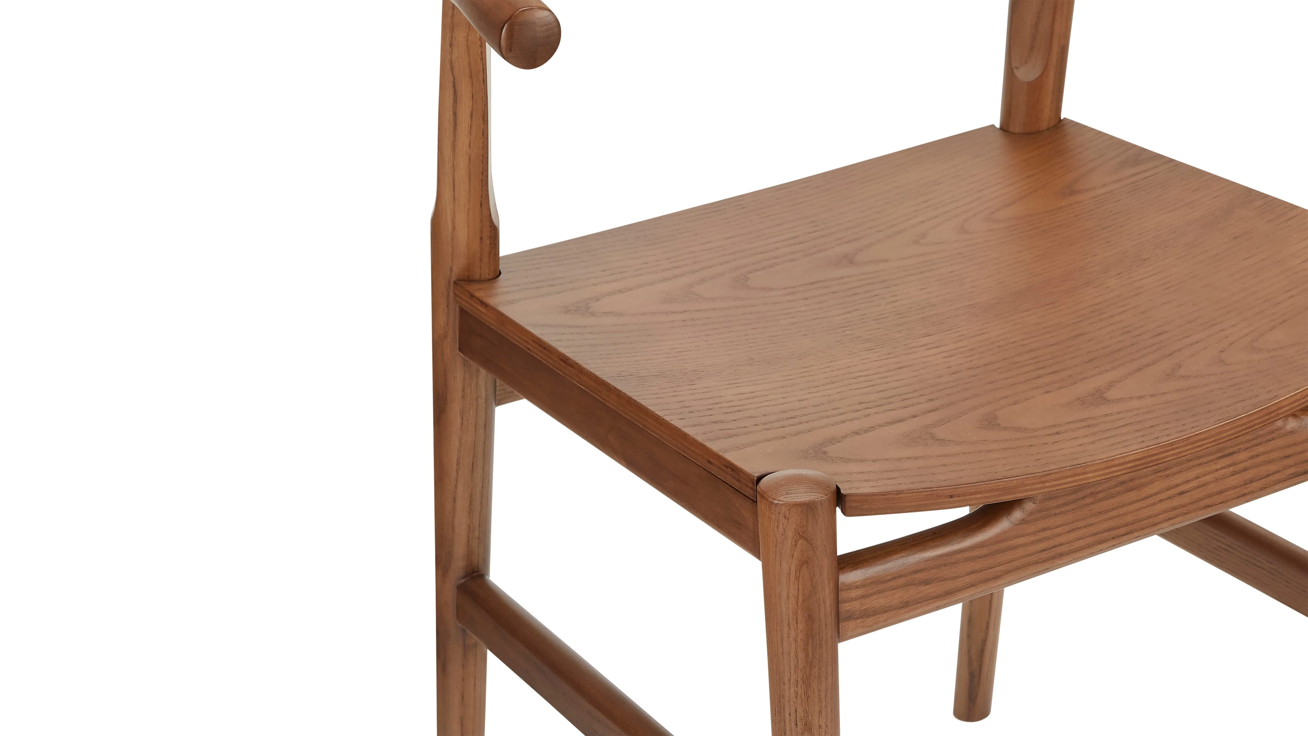 Tuck In Dining Chair, Wood Seat, Stained Walnut - Image 10