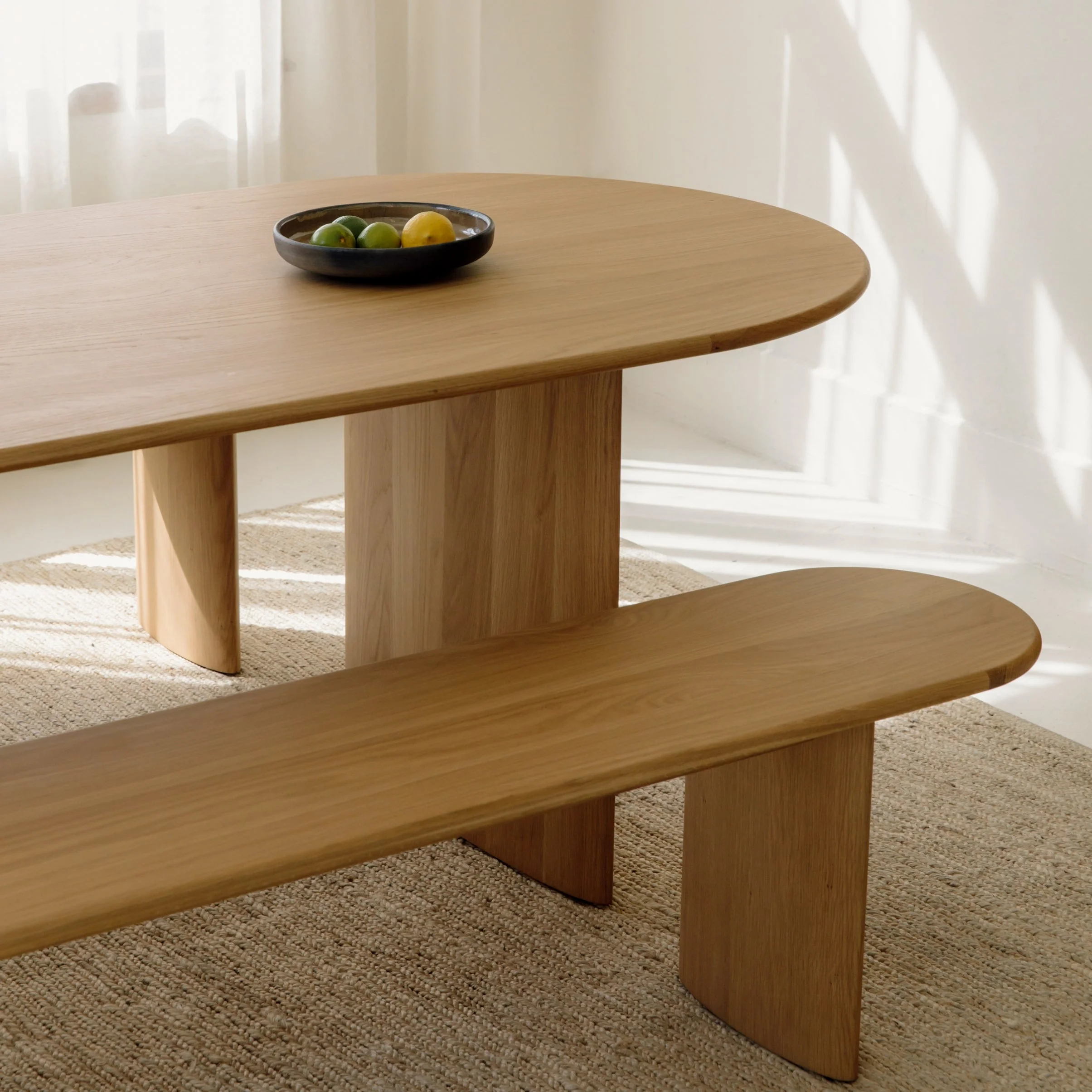 Union Dining Table, Seats 6-8, White Oak