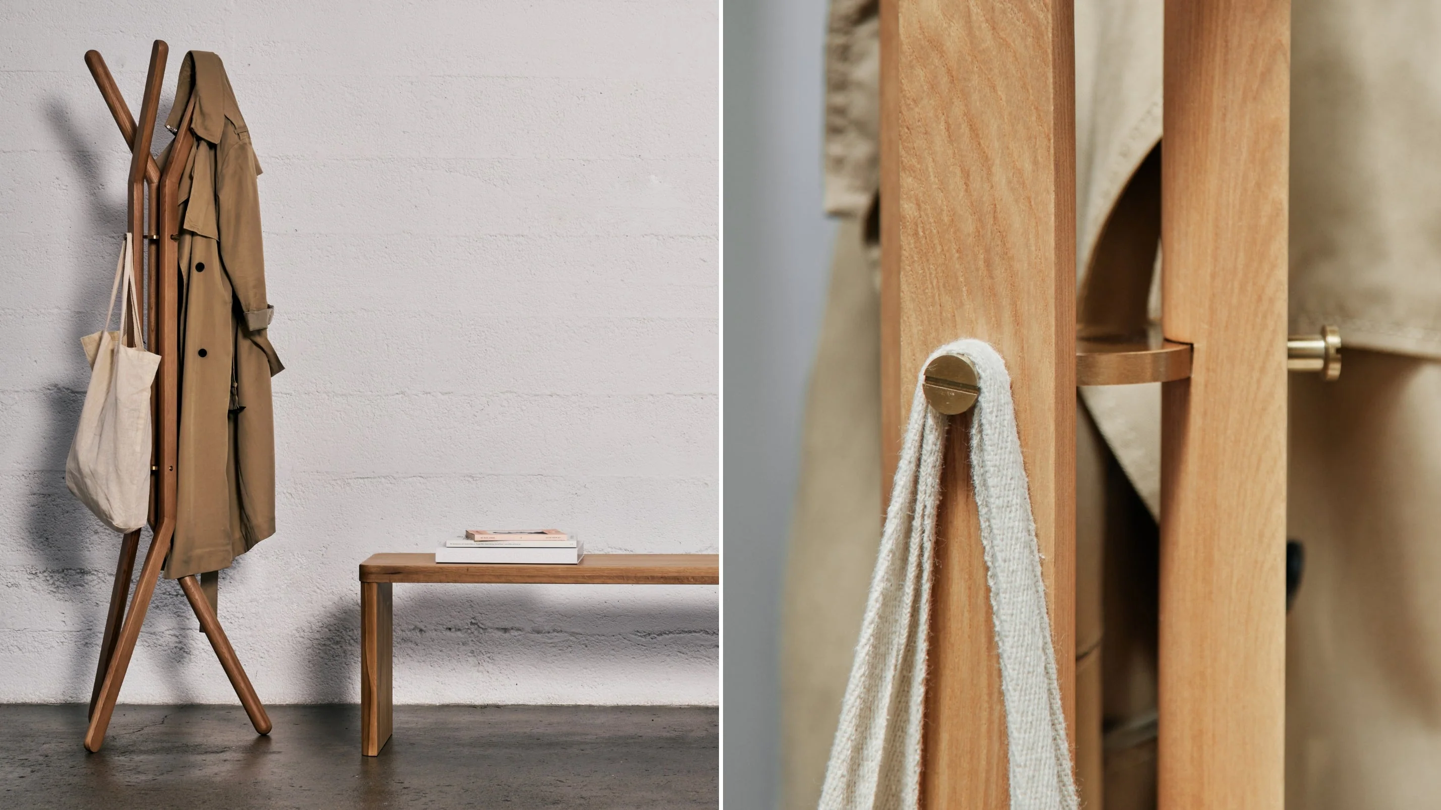 Unwind Coatrack, Stained Oak - Image 3