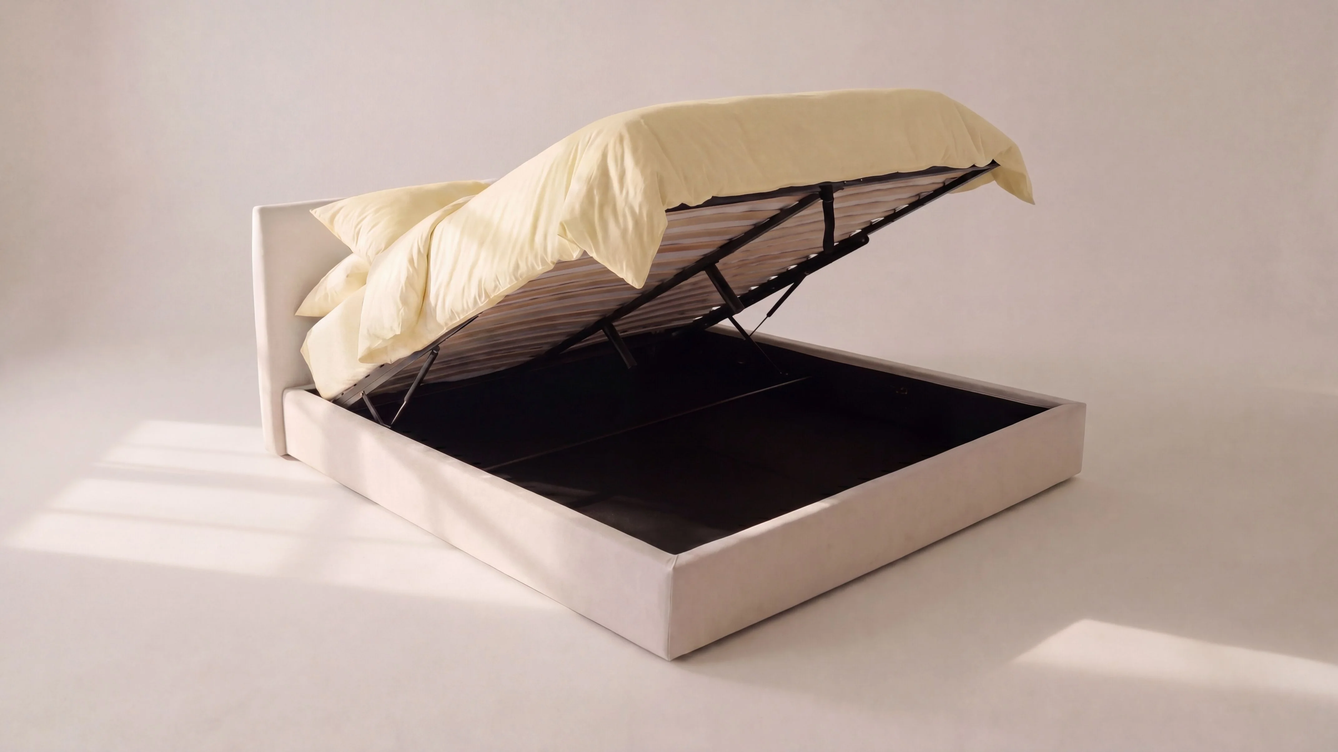 Wave Storage Bed, King, Latte - Image 6